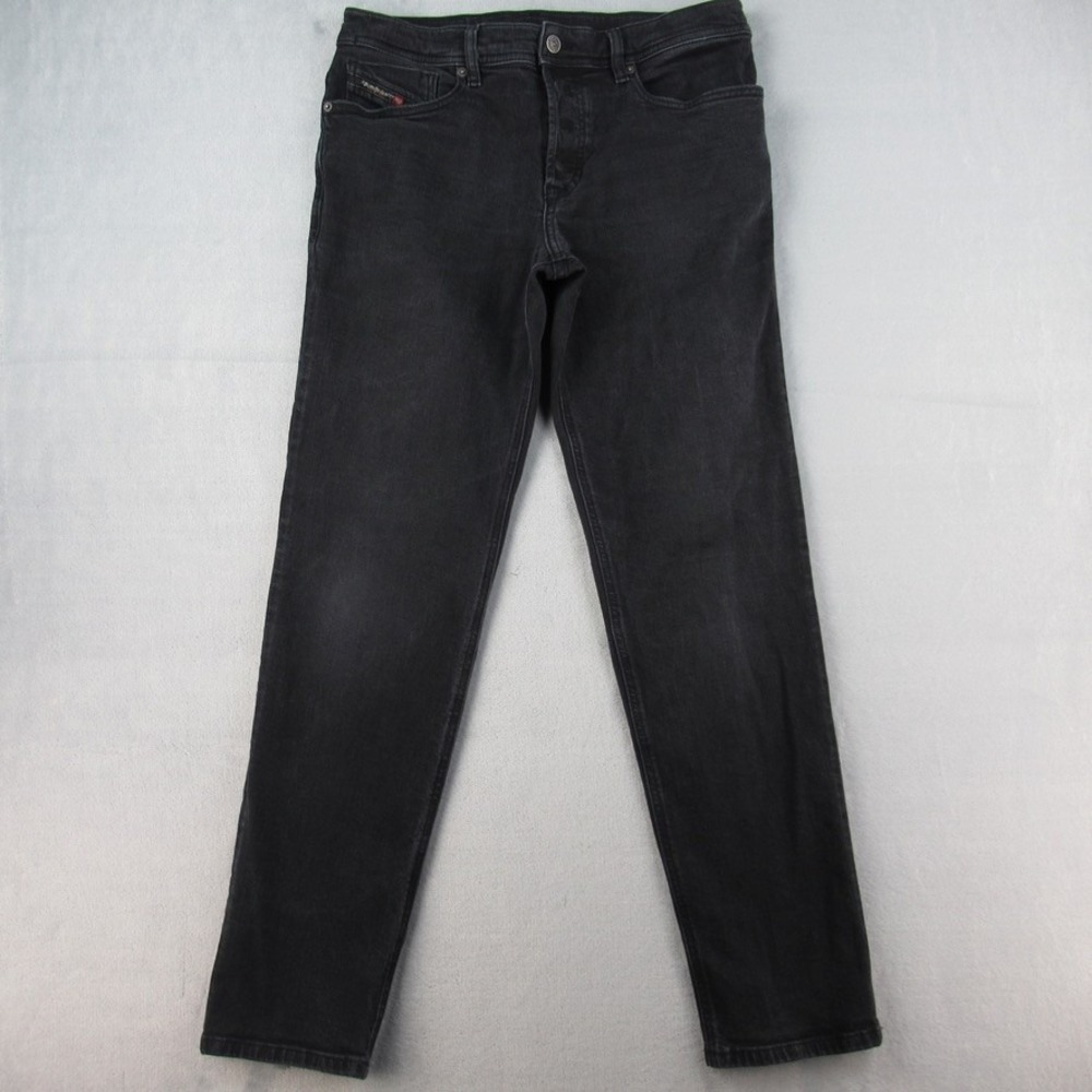 Diesel D-Finitive 2023 Mens Slim Tapered‎ Jeans Black Gray Wash W33 L34 A10231